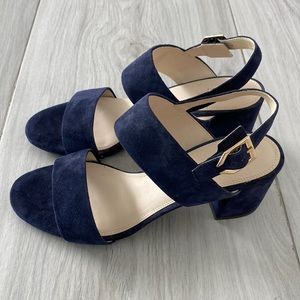 Cole Haan Navy Suede Sandals - size 9